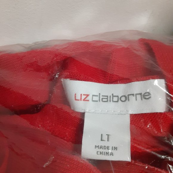 Liz Claiborne Red Pullover sweater w/bow - Picture 3 of 3